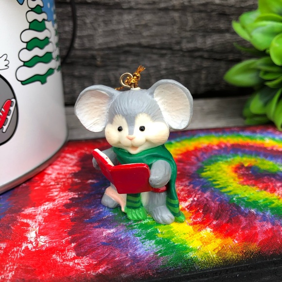 Christmas Vintage Mouse lot Xmas mice decor ornament 90s 80s a 7pc mixed lot β€οΈπ - Picture 8 of 12